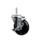 Service Caster 4 Inch Soft Rubber Wheel Swivel 34 Inch Threaded Stem Caster with Brake SCC SCC-TS20S414-SRS-TLB-34212 - alternate 1